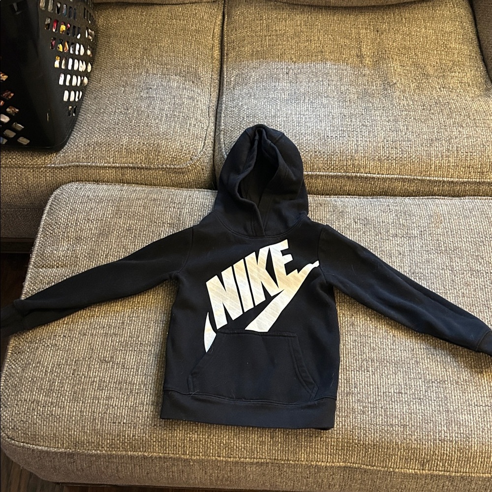 Nike Black Hoodie with White Logo